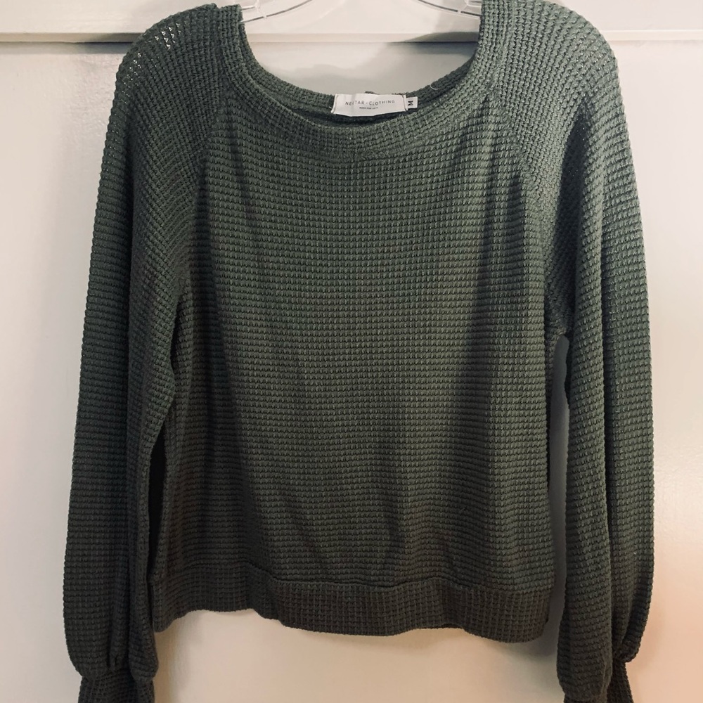 Nectar Clothing Waffle Print Sweater